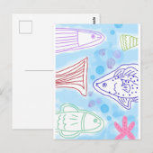 Fische in der Meereskunst Postkarte (Vorne/Hinten)