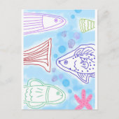 Fische in der Meereskunst Postkarte (Vorderseite)