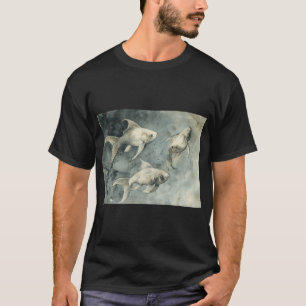 Fische in einem Aquarium Aquarellskizze T-Shirt