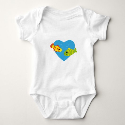Fische in Liebe Baby Strampler (Vorderseite)
