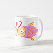 FISCHE IN LIEBE KAFFEETASSE (VorderseiteRechts)