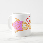 FISCHE IN LIEBE KAFFEETASSE (Vorderseite Links)