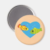 Fische in Liebe Magnet (Vorderseite/Rückseite)
