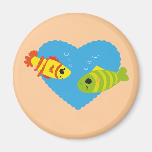 Fische in Liebe Magnet (Vorne)