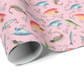 Fische in Rosa Geschenkpapier (Rolleneckpunkt)
