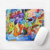 Fische in unserer Garten-Mausunterlage Mousepad (Mit Mouse)