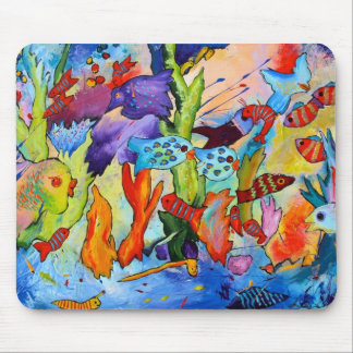 Fische in unserer Garten-Mausunterlage Mousepad