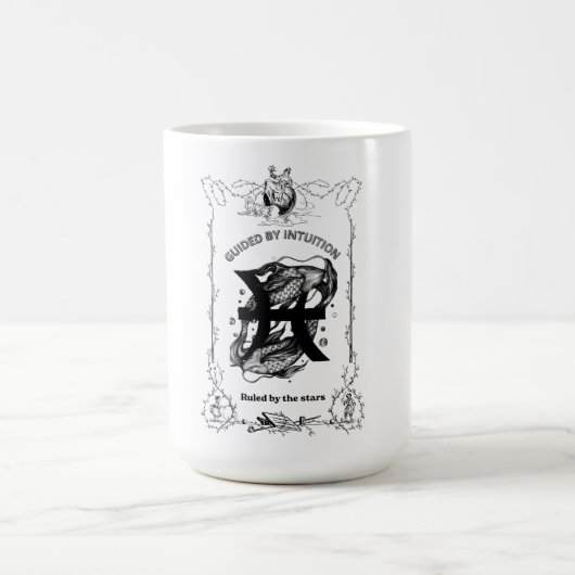 Fische Intuition Himmelsdesign Kaffeetasse (Mittel)