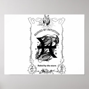 Fische Intuition Himmelsdesign Poster