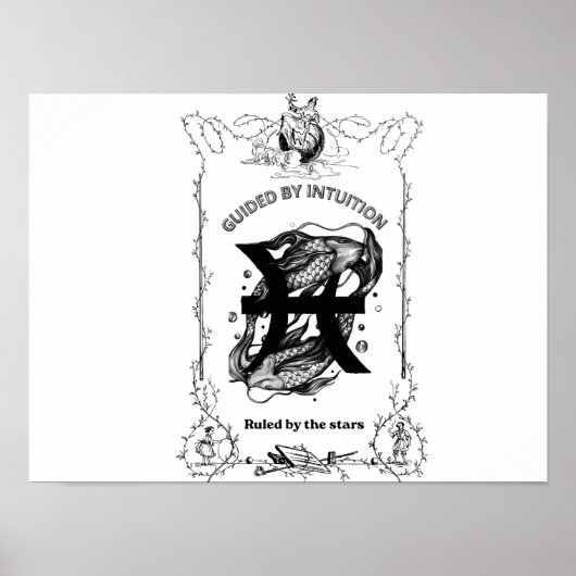 Fische Intuition Himmelsdesign Poster (Vorne)