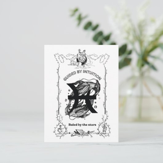 Fische Intuition Himmelsdesign Postkarte (Stehend Vorderseite)