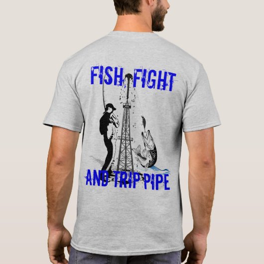 Fische, Kampf und Reiserohr T-Shirt (Rückseite)