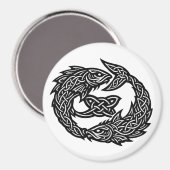 Fische keltisches Zwillingsstrom-Sigil | BurnsInHe Magnet (Vorderseite/Rückseite)