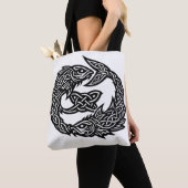 Fische Keltisches Zwillingsstrom-Sigil | BurnsInHe Tasche (Von Nahem)