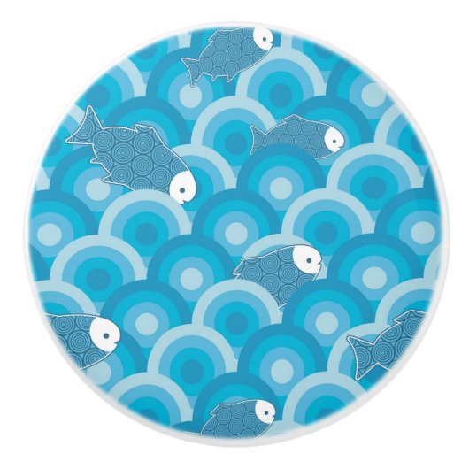 Fische Keramikknauf (Vorderseite)