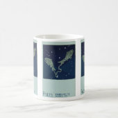 Fische Konstellation Vintage Zodiakastastrologie Kaffeetasse (Mittel)