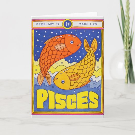 Fische Letterpress-Karte Karte (Vorderseite)