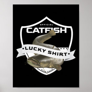 Fische Lucky Shirt Funny Zubehör zu Fisch F Poster