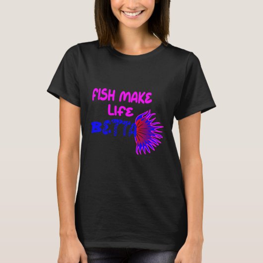 Fische machen Leben Betta 692 T-Shirt (Vorderseite)