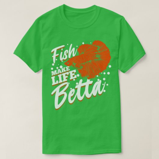 Fische machen Lebensversicherung Betta Fishkeeper  T-Shirt (Design vorne)