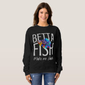 Fische machen mich glücklich aktiv sweatshirt (Vorne ganz)