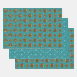 Fische-Mandala-Geschenkpapier-Set Geschenkpapier Set