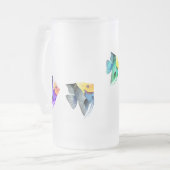 Fische Mattglas Bierglas (Vorderseite Links)