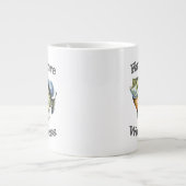 Fische mehr Panfische Arbeit weniger Jumbo-Tasse (Vorderseite)