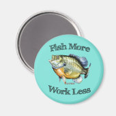 Fische mehr Panfische Arbeit weniger Magnet (Vorderseite/Rückseite)