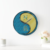 Fische & Metalldrache Große Wanduhr (Zuhause)