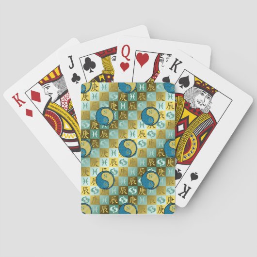 Fische & Metalldrache Spielkarten (Rückseite)