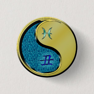Fische & Metallener Ochse Button