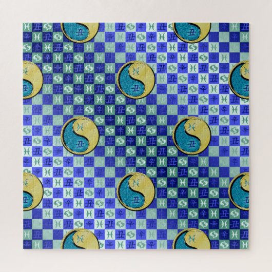 Fische & Metallener Ochse Puzzle (Vertikal)