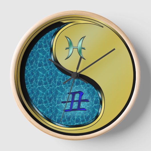 Fische & Metallener Ochse Uhr (Vorderseite)