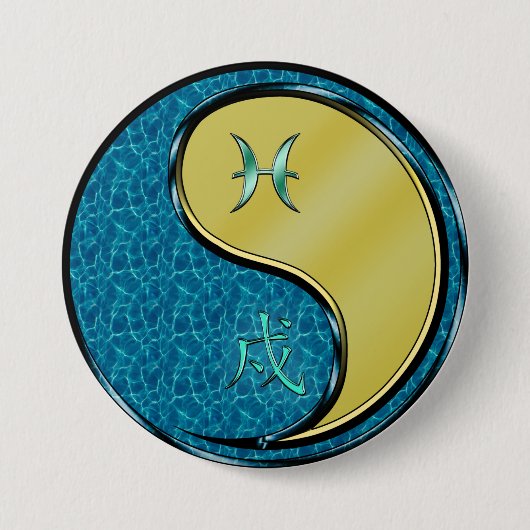 Fische & Metallhund Button (Vorderseite)