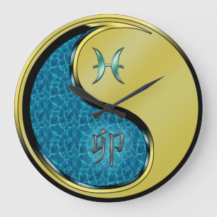 Fische & Metallkaninchen Große Wanduhr