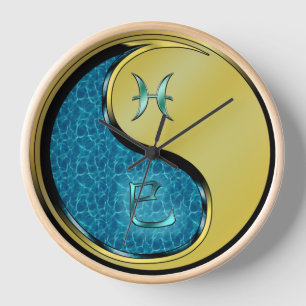 Fische & Metallschlange Uhr