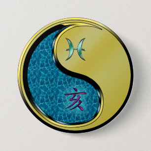Fische & Metallschwein Button