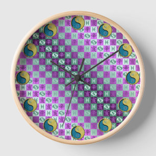 Fische & Metallschwein Uhr