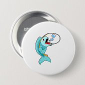 Fische mit Angelrute Button (Vorne & Hinten)