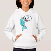 Fische mit Angelrute Hoodie (Vorderseite)