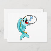 Fische mit Angelrute Postkarte (Vorne/Hinten)