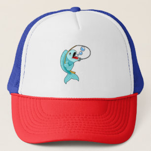 Fische mit Angelrute Truckerkappe