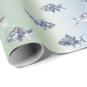 Fische mit brillanter Abhängigkeit Geschenkpapier (Rolleneckpunkt)