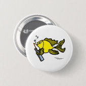 Fische mit einem Getränk, trinkende Fische Button (Vorne & Hinten)