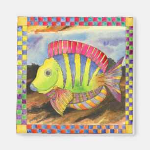 Fische mit karierter Grenze #3 Magnet