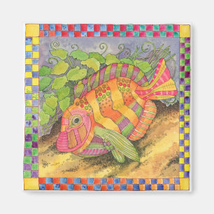 Fische mit karierter Grenze #5 Magnet