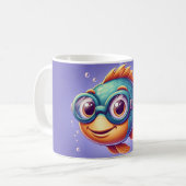 Fische mit Schwimmbrille Kaffeetasse (Vorderseite Links)