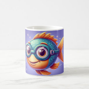 Fische mit Schwimmbrille Kaffeetasse
