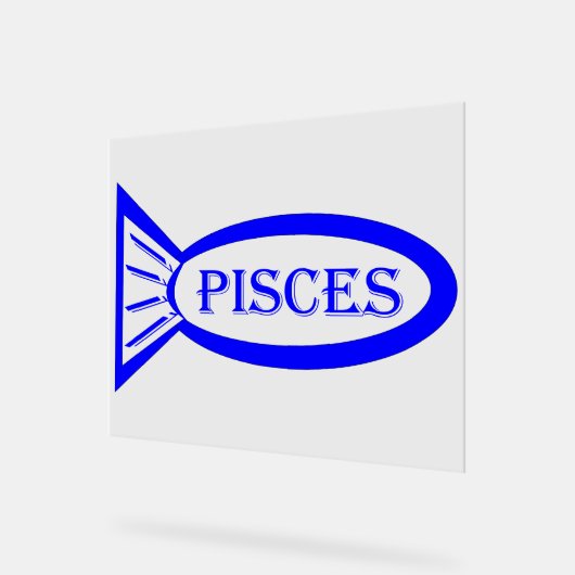 Fische mit Sternzeichen Acrylschild (Winkel)